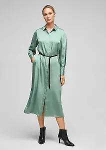Satin-Kleid mit Gürtel von s.Oliver