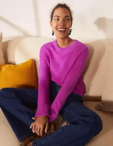 Kaschmirpullover mit breiten Bündchen