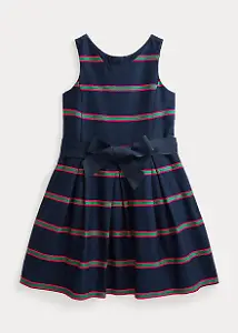 Ralph Lauren – gestreiftes Kleid aus Baumwollatlas