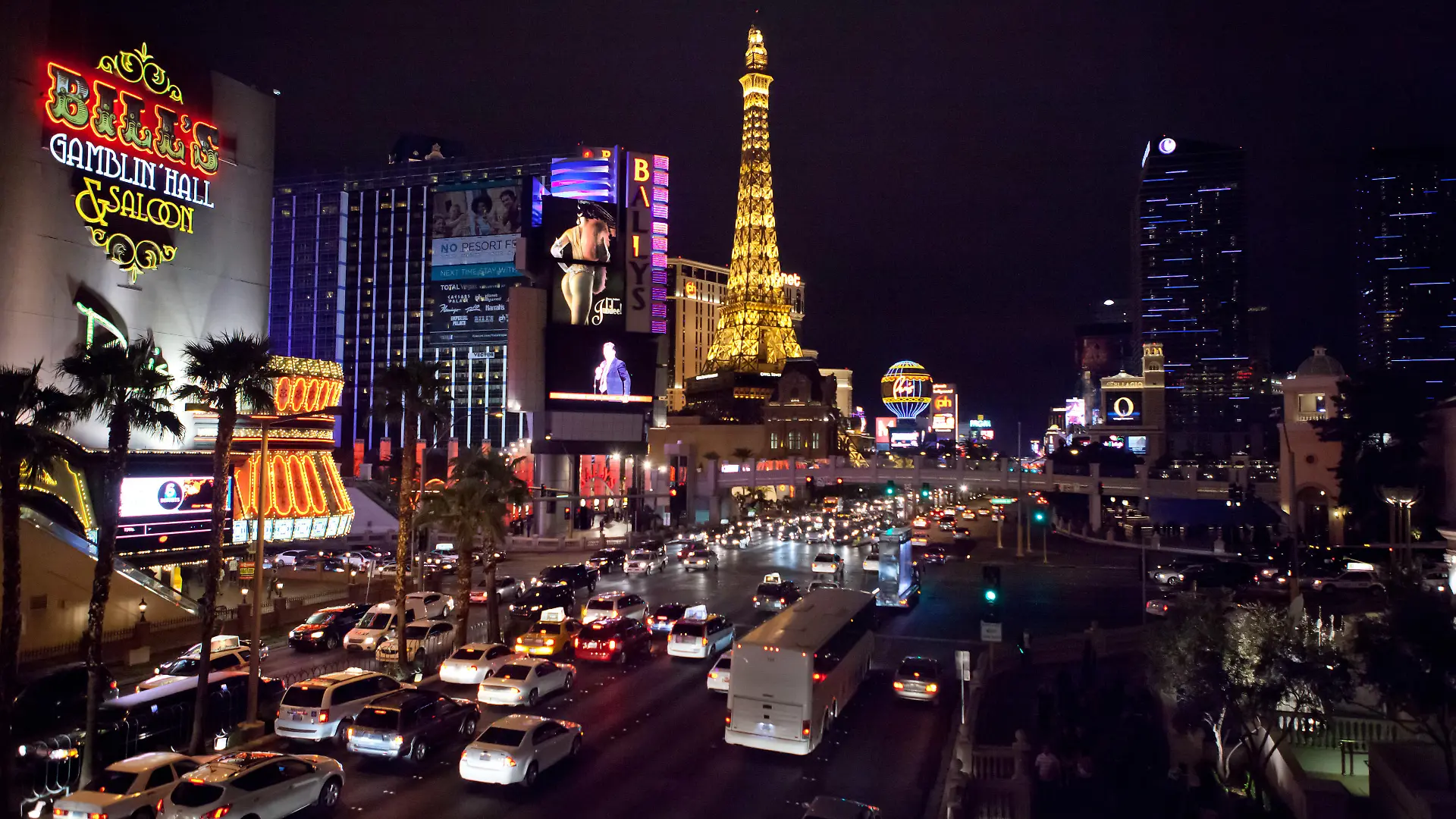 Stau am Las Vegas Strip, aufgenommen im Maerz 2012.