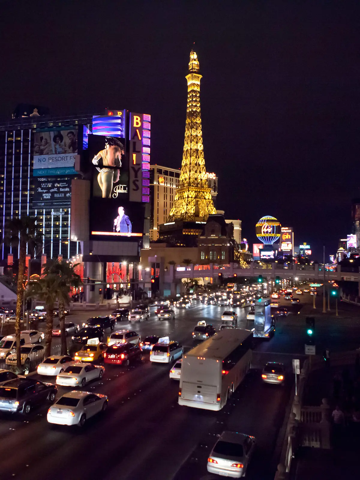 Stau am Las Vegas Strip, aufgenommen im Maerz 2012.