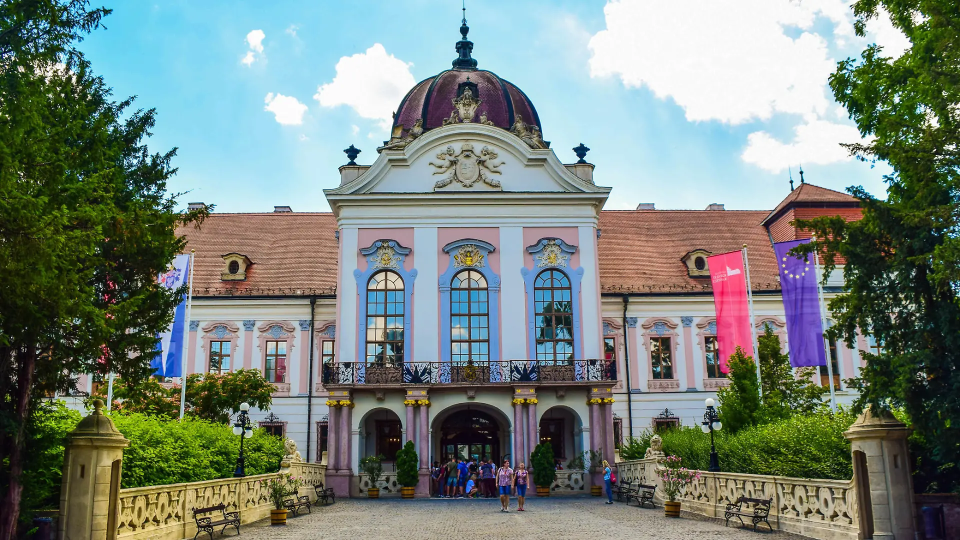 Godollo, Hungary - July 3, 2018: Royal Palace or Grassalkovich Palace.
