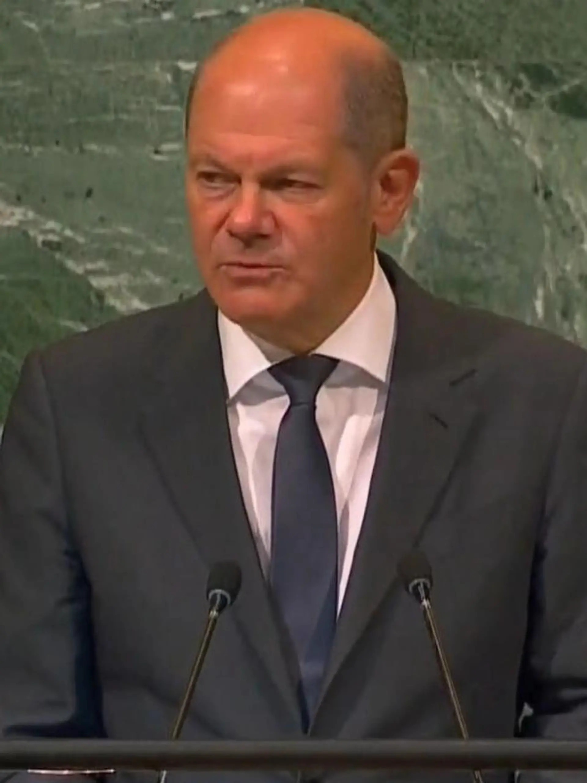 Der Bundeskanzler warnt die Welt in seiner ersten Rede vor der Generalversammlung vor russischem Imperialismus.