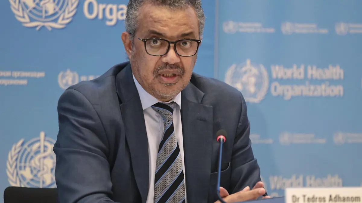 News Bilder des Tages WHO Director General Tedros Adhanom Ghebreyesus World Health Organization Director General Tedros Adhanom Ghebreyesus speaks at a press conference at its head office in Geneva on Dec. 20, 2021. PUBLICATIONxINxGERxSUIxAUTxHUNxONLY A14AA0001174812P