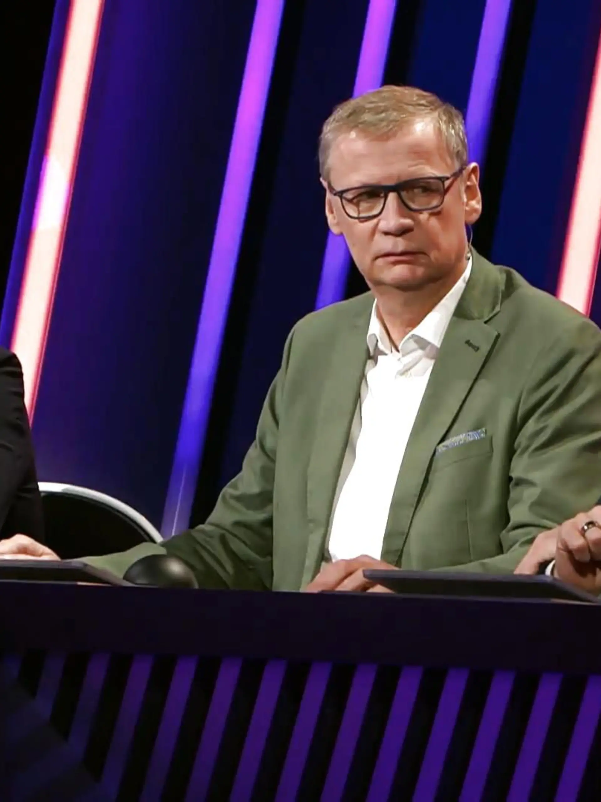 Johannes B. Kerner, Günther Jauch und Guido Cantz bilden beim "Gipfel der Quizgiganten" ein Team