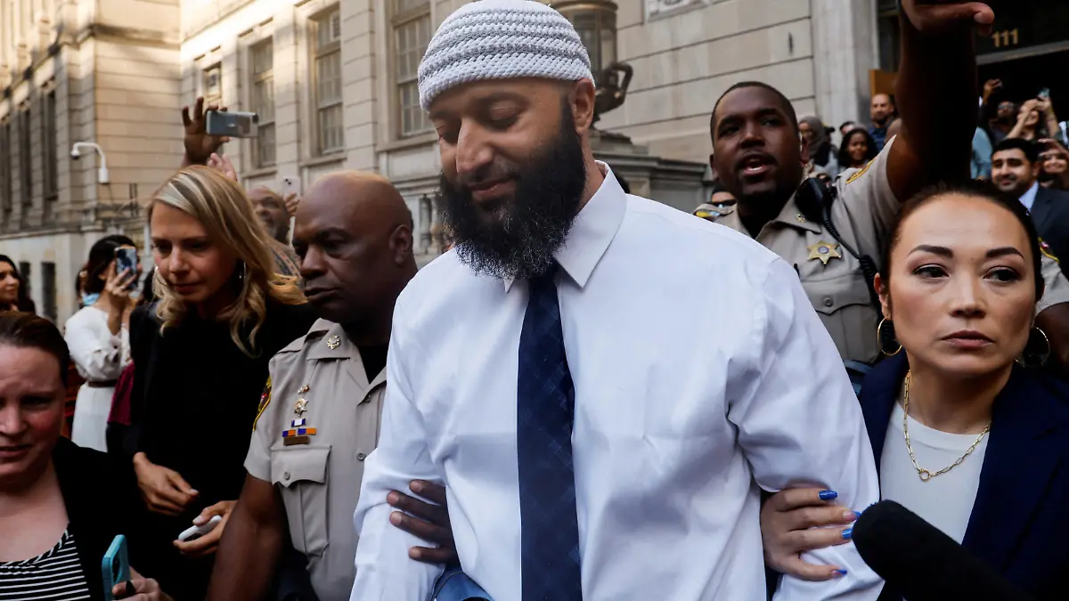 Adnan Syed, whose case was chronicled in the hit podcast "Serial," departs after a judge overturned Syed's 2000 murder conviction and ordered a new trial during a hearing at the Baltimore City Circuit Courthouse in Baltimore, Maryland, U.S., September 19, 2022. REUTERS/Jonathan Ernst    TPX IMAGES OF THE DAY