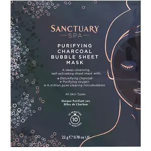 Sanctuary Spa Charcoal Bubble Sheet Mask 22 g