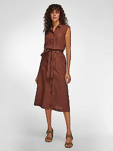 Ärmelloses Kleid aus Leinen