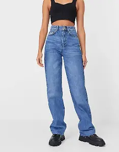Dad Jeans mit Überlänge