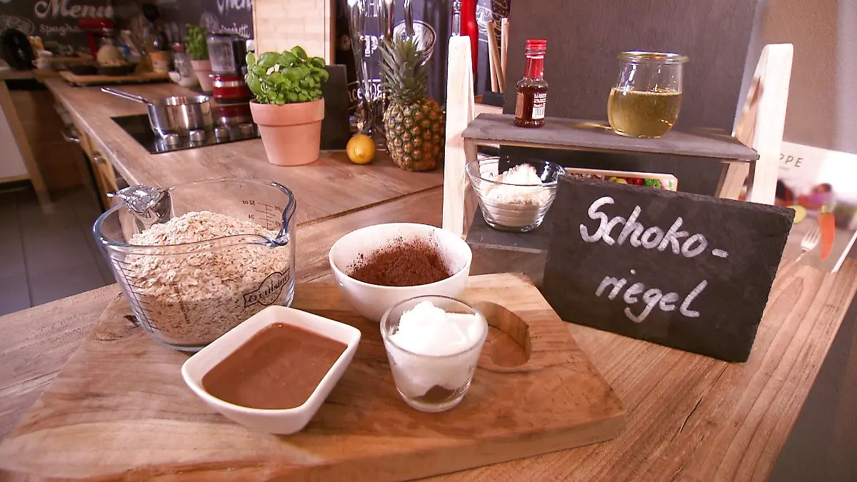 Für unsere Schokoriegel brauchen Sie diese Zutaten!