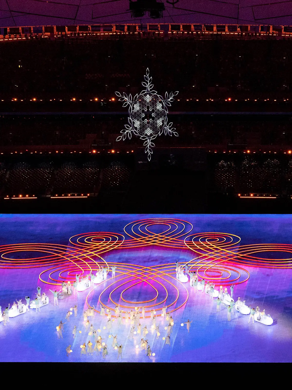  February 20, 2022, BEIJING, HEBEI, China: Beijing National Stadium: closing ceremoniesCEREMONY PROCEEDS. BEIJING China - ZUMAa35_ 20220220_zaf_a35_031 Copyright: xDanielxA.xAndersonx