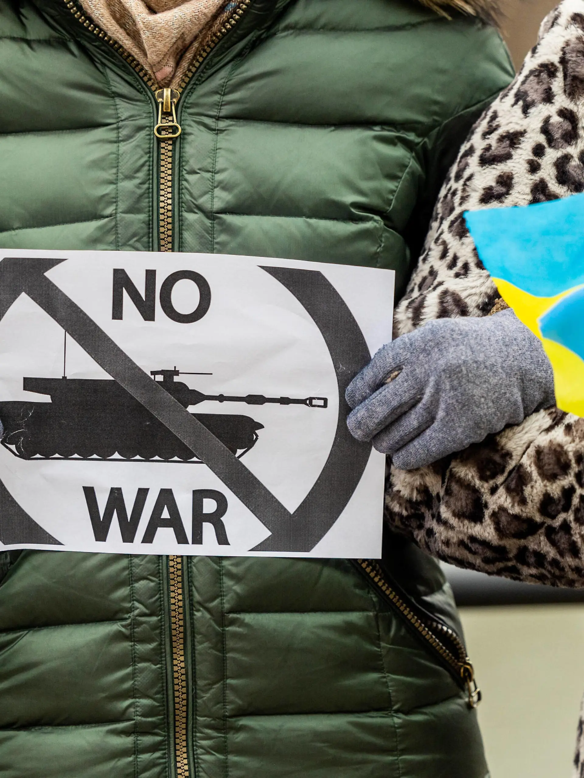  February 19, 2022, Wroclaw, Wroclaw, Poland: In Wroclaw, at the German embassy, a demonstration of Ukrainians We do not want war took place. The inhabitants of Ukraine expressed their opposition to Russia s attempt to attack their country. Wroclaw Poland - ZUMAz123 20220219_zip_z123_004 Copyright: xKrzysztofxZatyckix