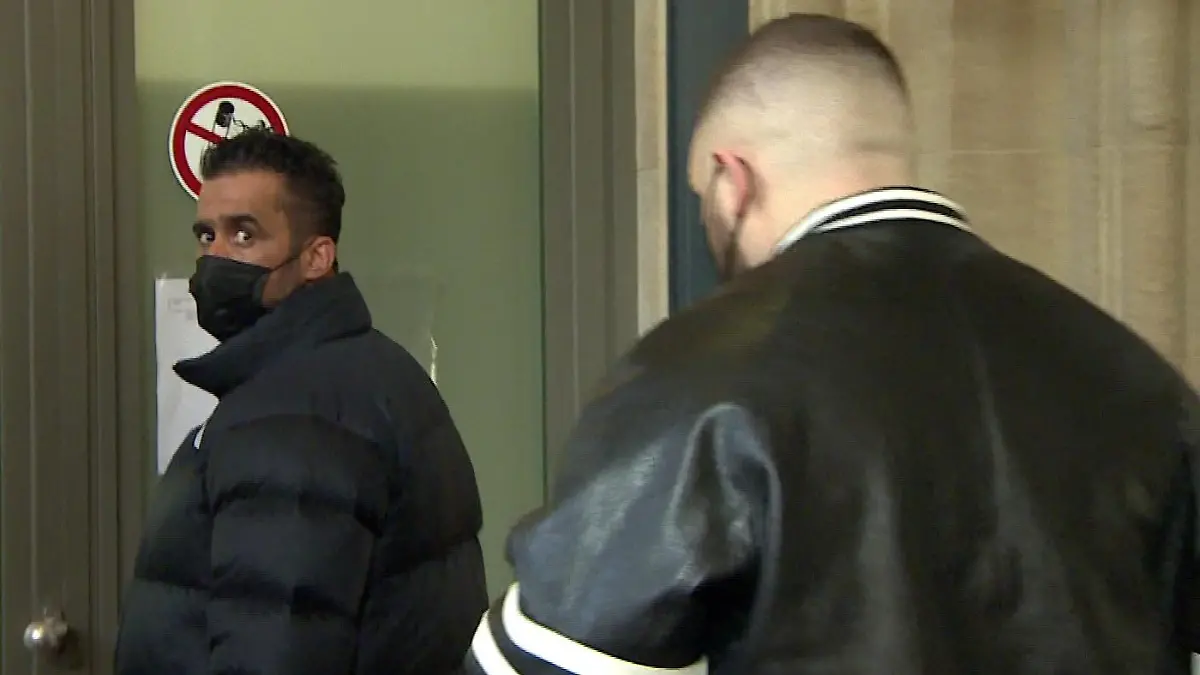 Arafat Abou-Chaker und Fler beim Prozess