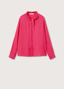 Schluppenbluse in Pink