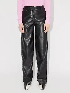 Weite Hose in Leder-Look