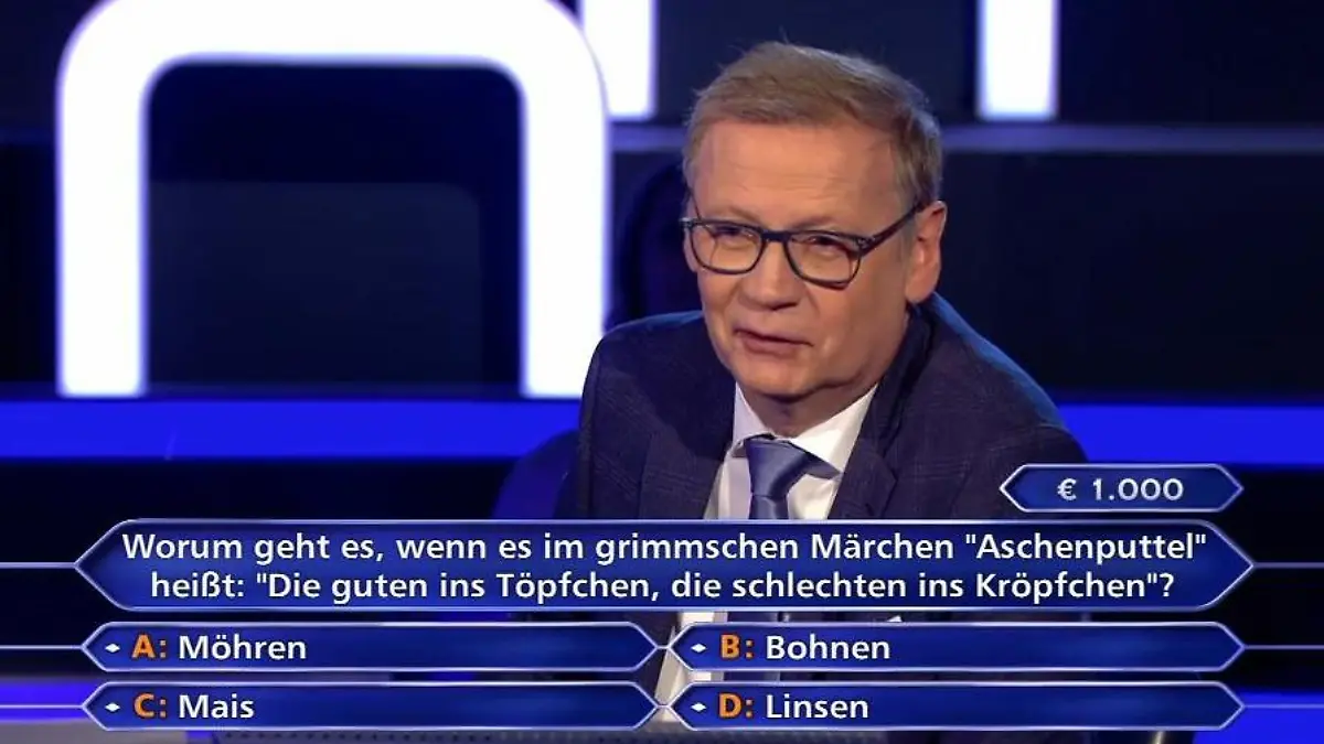 "Wer wird Millionär?"-Moderator Günther Jauch muss erkennen, dass er reingelegt wurde