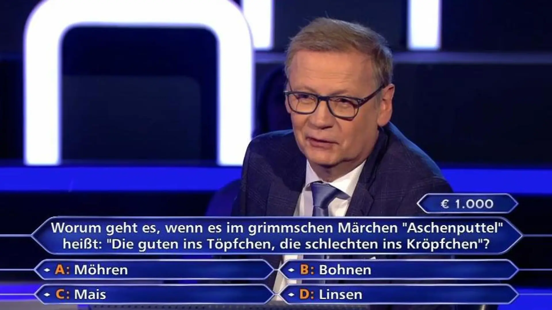 "Wer wird Millionär?"-Moderator Günther Jauch muss erkennen, dass er reingelegt wurde