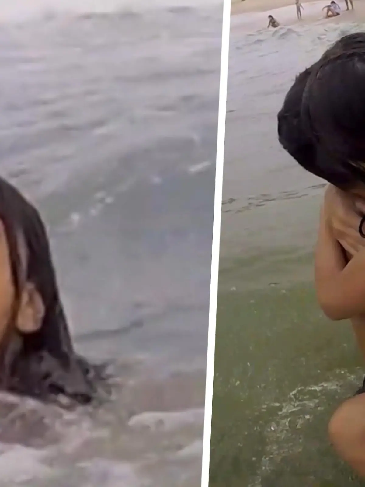 Rettungsschwimmer am Strand in Brasilien haben mit GoPro ihren Einsatz gefilmt. Ein kleines Mädchen drohte zu ertrinken.