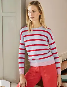 Kaschmirpullover mit Streifen