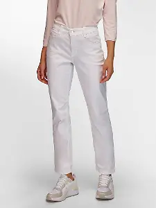 Weiße Straight-Leg-Jeans