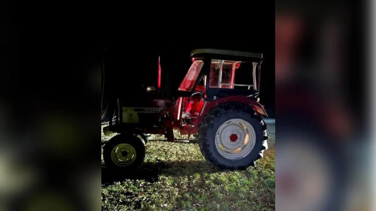 Mit diesem Traktor lieferte sich der 22-jährige eine Verfolgungsjagd.