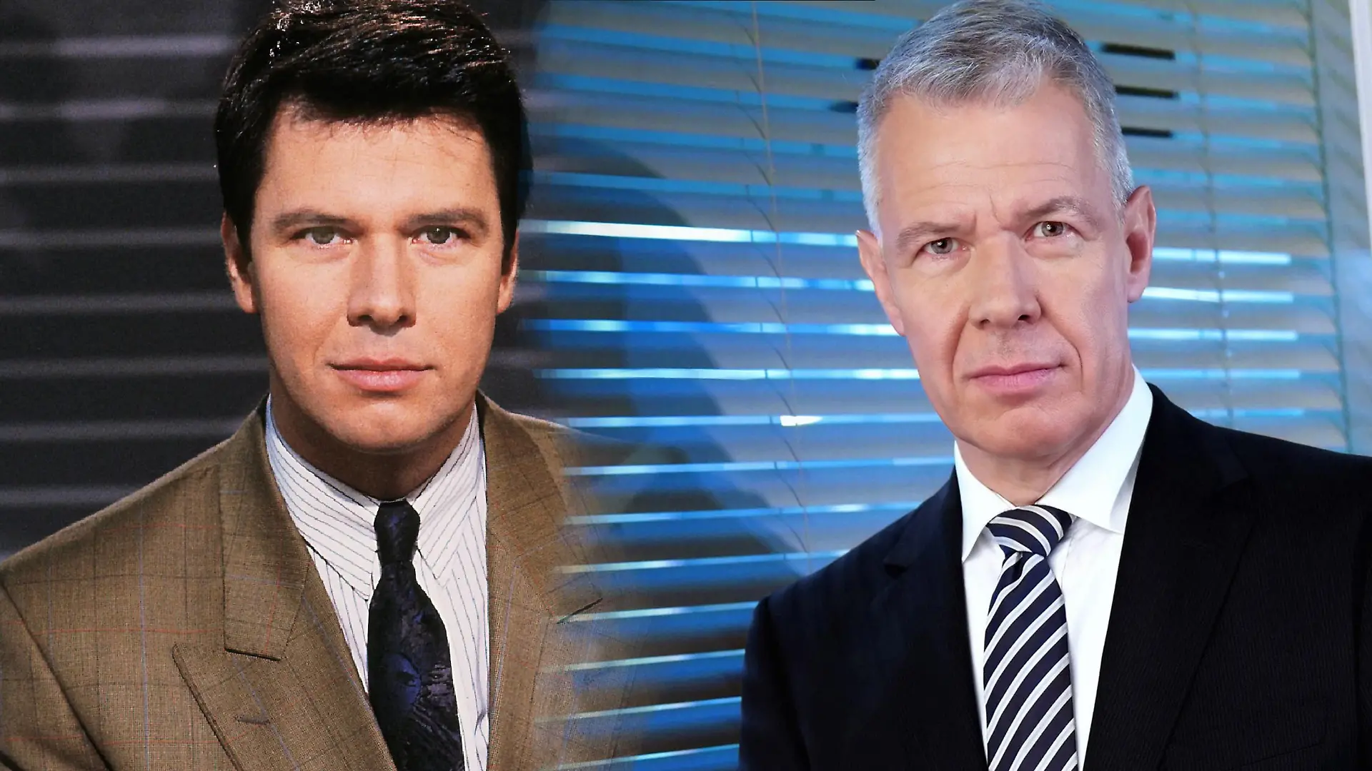 Peter Kloeppel 1992 (l.) und heute
+++ Die Verwendung des sendungsbezogenen Materials ist nur mit dem Hinweis und Verlinkung auf RTL+ gestattet. +++