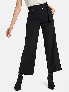 Stoffhose in Schwarz