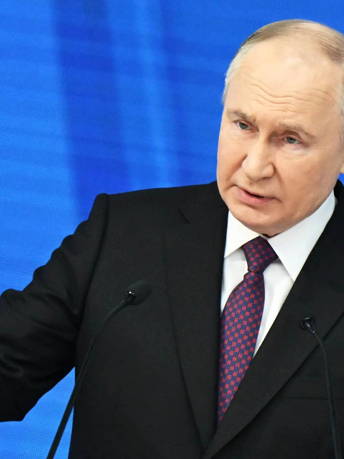 Russia Putin Federal Assembly Address 8630916 29.02.2024 Russian President Vladimir Putin delivers his annual address to the Federal Assembly at Gostiny Dvor in Moscow, Russia. Sergey Guneev / Sputnik Moscow Russia PUBLICATIONxINxGERxSUIxAUTxESTxLTUxLATxNORxSWExDENxNEDxPOLxUKxONLY Copyright: xSergeyxGuneevx