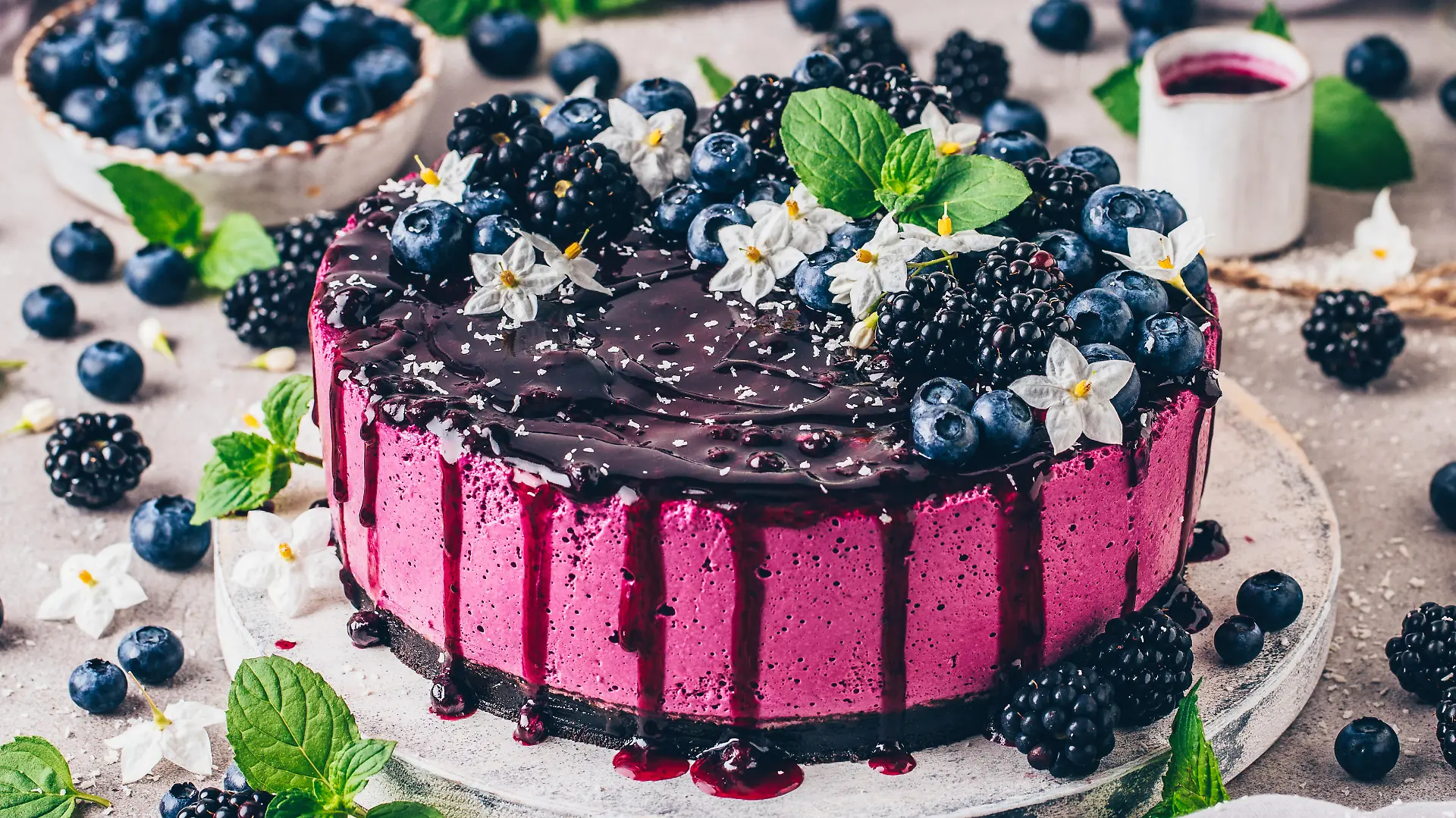 Blaubeer-Cheesecake ohne Backen