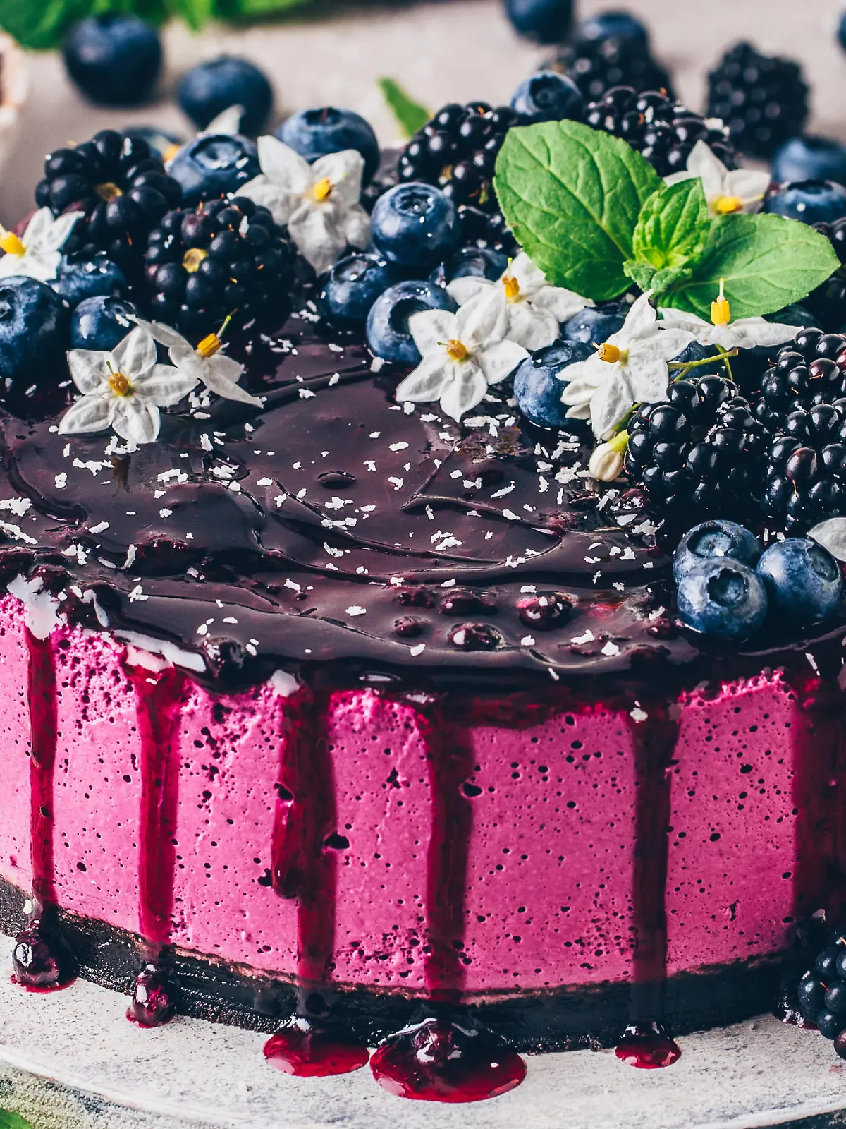 Blaubeer-Cheesecake ohne Backen