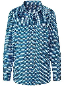 Bluse mit blauem Muster