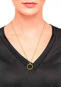 Halskette Kreis IP Gold beschichtet