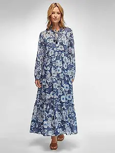 Maxikleid mit langen Ärmeln