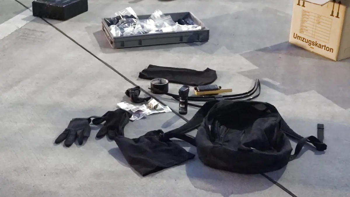 Von der Polizei sichergestellte Gegenstände