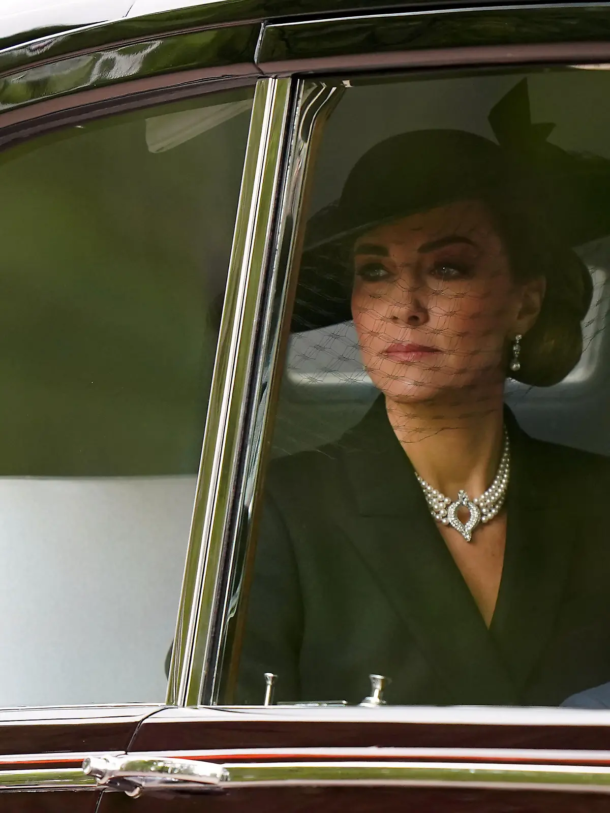 Queen Elizabeth II funeral. The Princess of Wales arrives ahead of the State Funeral of Queen Elizabeth II, held at Westminster Abbey, London. Picture date: Monday September 19, 2022. See PA story FUNERAL Queen. Photo credit should read: Tim Goode/PA Wire URN:68904473