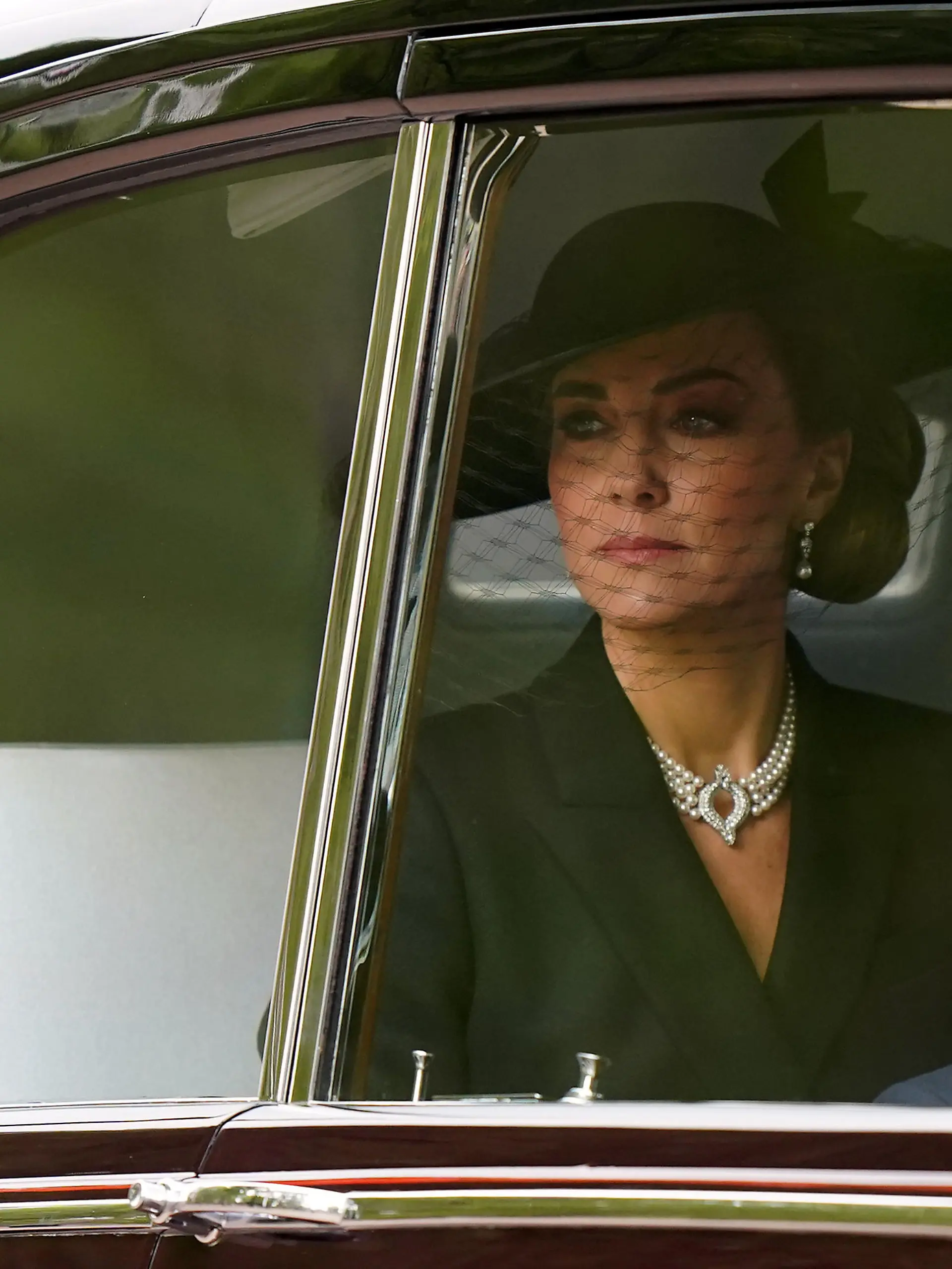 Queen Elizabeth II funeral. The Princess of Wales arrives ahead of the State Funeral of Queen Elizabeth II, held at Westminster Abbey, London. Picture date: Monday September 19, 2022. See PA story FUNERAL Queen. Photo credit should read: Tim Goode/PA Wire URN:68904473