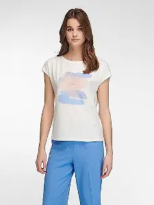 Rundhals-Shirt von Comma