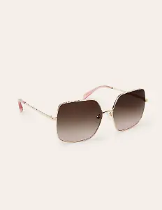 Schimmernde Oversize Sonnenbrille