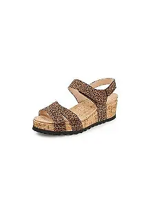 Plateau-Sandale mit Leoprint