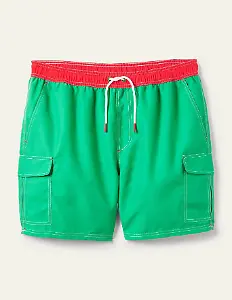 Cargo-Badeshorts in Grün
