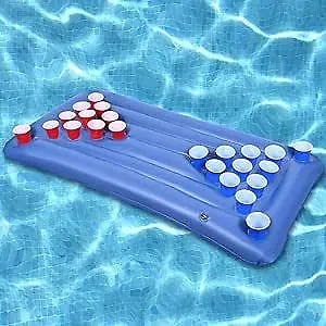 Luftmatratze mit Getränkehalter für Pool-Pong