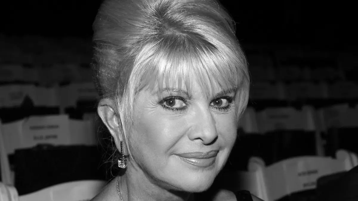 FILE - Ivana Trump poses before the Baby Phat spring 2008 collection is modeled during Fashion Week in New York, on Sept. 7, 2007. Ivana Trump, the first wife of Donald Trump, has died in New York City, the former president announced on social media Thursday, July 14, 2022. (AP Photo/Jason DeCrow, File)