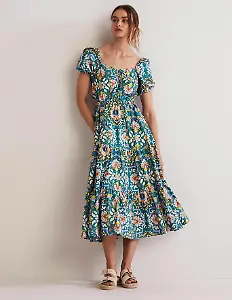 Midikleid mit floralem Print