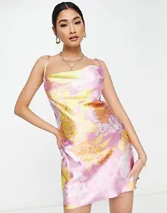 Mini-Trägerkleid aus hochglänzendem Satin von Asos Design