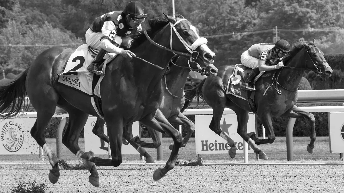  August 7, 2022, Saratoga Springs, NY, USA: August 7, 2022: Naughty Gal 2, ridden by Luis Saez wins the Adirondack Stakes Grade 3 at Saratoga Race Course in Saratoga Springs, N.Y. on August 7, 2022. /Eclipse Sportswire/CSM Saratoga Springs USA - ZUMAcs17 20220807_zaf_cs17_001 Copyright: xGaryxJohnsonx