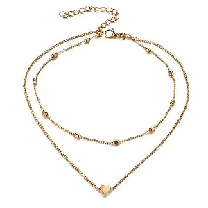 Zweiteilige Kette mit Herzanhänger