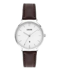 s.Oliver Quarzuhr mit Lederarmband