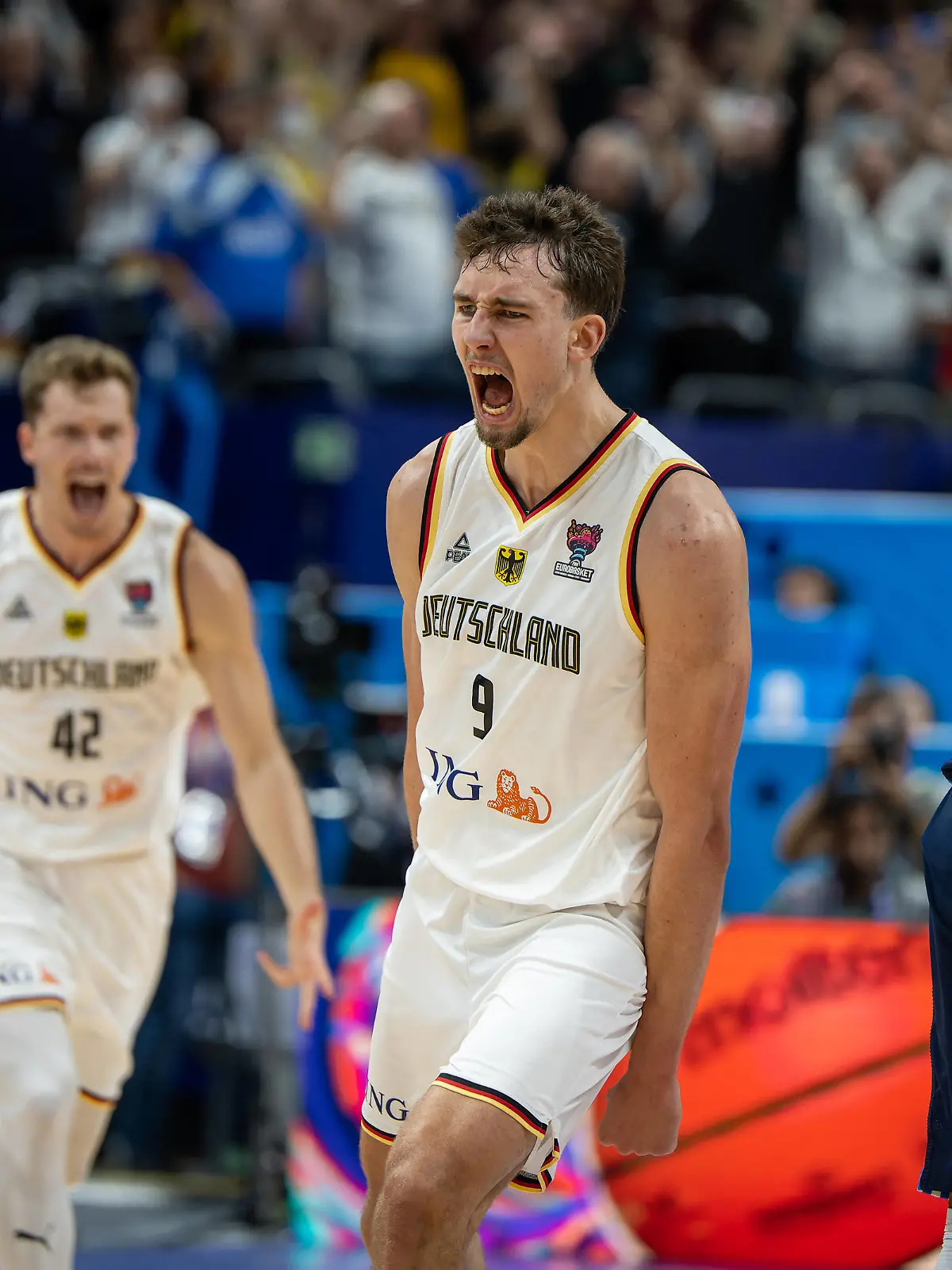Basketball Berlin 13.09.2022 Eurobasket 2022 Viertelfinale Deutschland GER - Griechenland GRE Franz Wagner Deutschland, No.09 *** Basketball Berlin 13 09 2022 Eurobasket 2022 quarterfinals Germany GER Greece GRE Franz Wagner Germany, No 09 