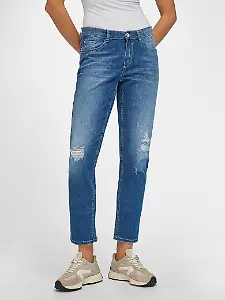 Knöchellange Loose Fit-Jeans