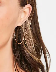 Asos Design – Goldfarbene dünne Creolen